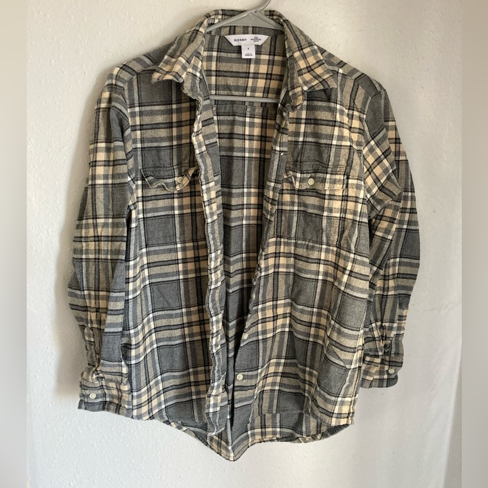 Old Navy Loose Flannel Boyfriend Shirt
